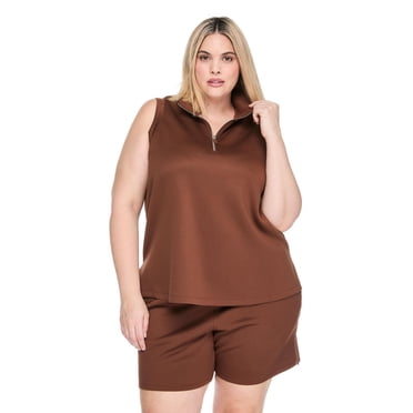 Haut sans manches à fermeture éclair 1/4 Lane Bryant Plus pour femmes