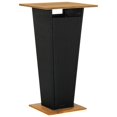 thumbnail image 1 of vidaXL Bar Table Black 60x60x110 cm Poly Rattan and Solid Acacia Wood, 1 of 4