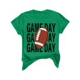 thumbnail image 4 of Charmgo Haut pour Femmes Tendance T-Shirts Jour de Match T-Shirt Imprimé 2D pour Femmes Manches Courtes Col Rond T-Shirt Mode Léger Doux Tenue Décontractée Vêtements pour Femmes Football Vert m, 4 of 4