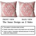 thumbnail image 2 of Pink Boho Throw Pillow Covers Set of 2 Monaco Rug Carpet Double Sided Pattern Cotton Soft Pillow Case Cushion Cover Pillowcase for Garden Couch Sofa Bed Decorative 20x20 inch, 2 of 5