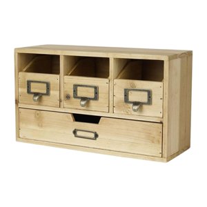 Drezz Bureau Bureau du Cabinet Organisateur Table de table rustique Farmhouse fournitures de bureau tiroirs de stockage Bois pour bijoux étude Table dressing