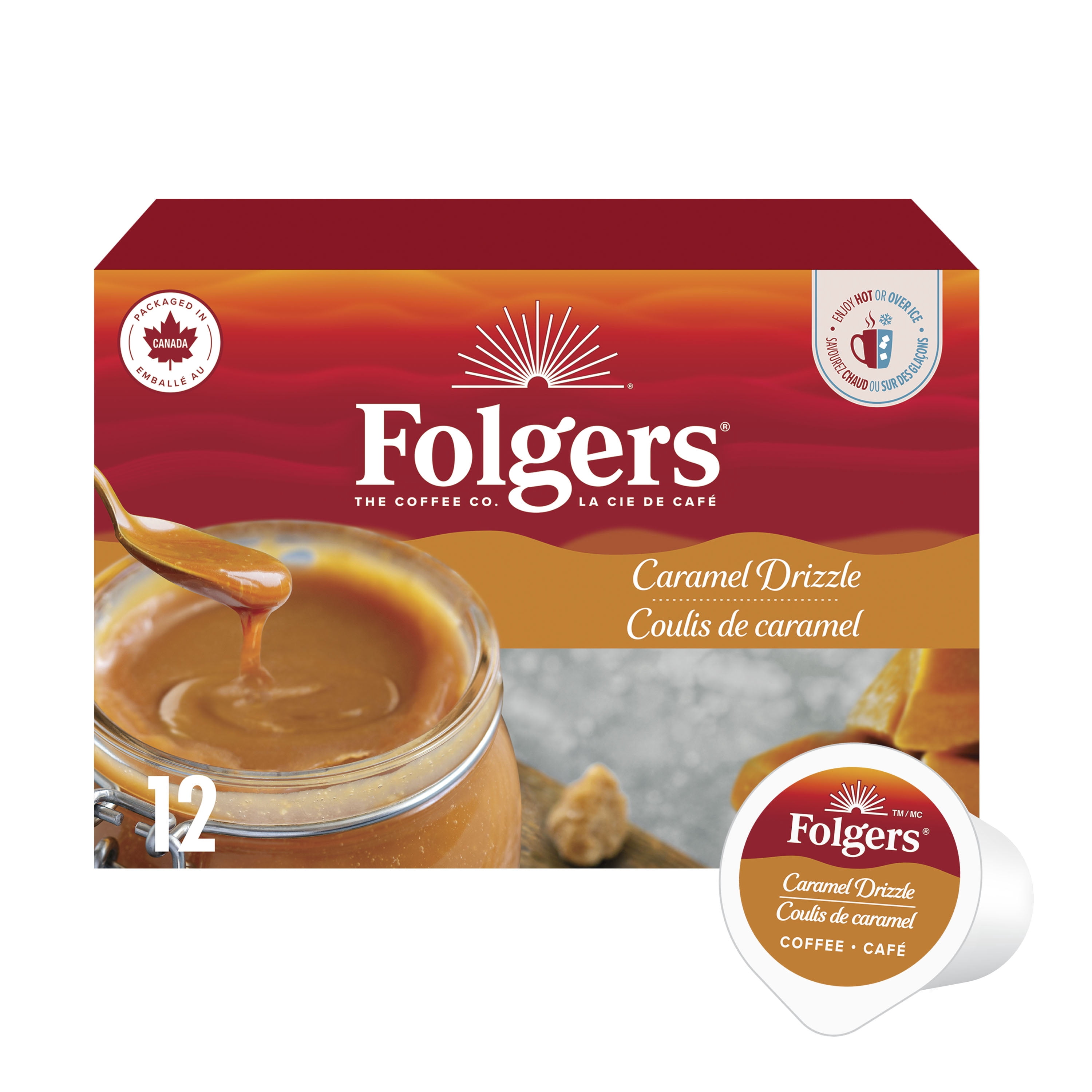 Folgers Coulis de Caramel K-Cup Capsules de Café 12 Capsules