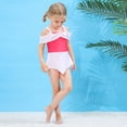 thumbnail image 3 of Maillot de Bain Deux Pièces d'Été Aurora pour Petite Fille, Bikini de Jeu de Rôle, Tankini pour Tout-Petit, Rouge, 3 à 10 Ans, 3 of 6