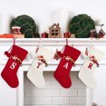 thumbnail image 4 of Christmas Knitted Stocking With Personalised Alphabet Letter Initial Red Christmas Alphabet Snowflake, 4 of 9