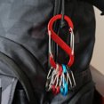 thumbnail image 1 of LJNYFDC Camping Gear Accessory 2Pcs Colored Carabiner Zipper Lock Clips Strong Load bearing Portable Camping Keyring S shaped Carabiners, 1 of 7