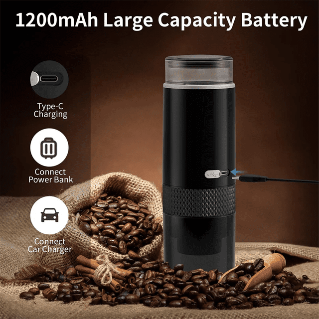 Cafetière Électrique à Capsules pour Café Moulu, Cafetière Portable, Machine à Café Compatible avec Poudre de Café et Capsule de Café