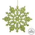 thumbnail image 2 of Vickerman M101613 8 in. Lime Glitter Snowflake 12-Pvc Box, 2 of 2
