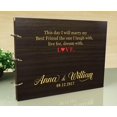 thumbnail image 2 of Personalized Custom Wood Engraved Guest Book Rustic Wooden Wedding Guestbook Photo Album, 2 of 2