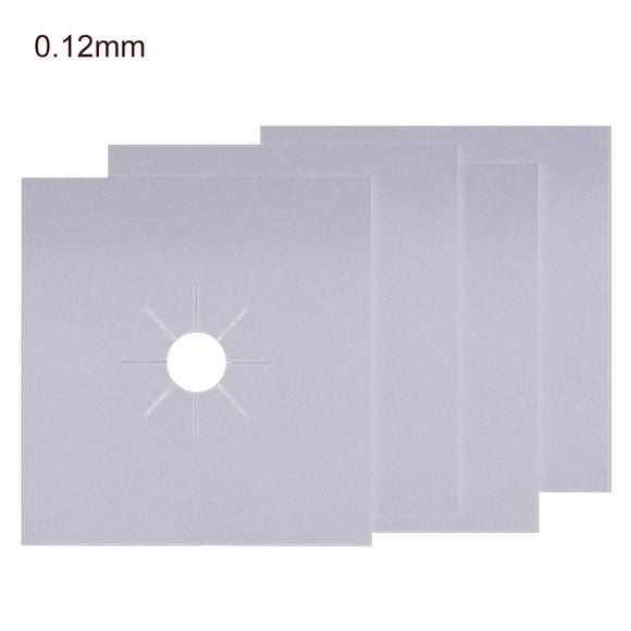 Xingzhi 4Pcs Stove Burner Covers Stovetop Protector Liner Non-Stick Reusable Oven Pads Mats, Silver, 270x270x0.12mm