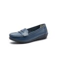 thumbnail image 1 of Innerwin Mocassins pour Femmes à Enfiler Ballerines Basses Légères Chaussures Bateau Bout Rond Marche Bleu Foncé 8.5, 1 of 5