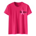 thumbnail image 4 of TINZ Cancer Shirt Women Cancer Shirts Ribbon Cancer Awareness Rainbow T Shirts Cancer Short Sleeve Tops Log Sleeve T Shirts for Women Set Shirt for Women Walking T Shirts Women, 4 of 4