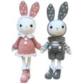 thumbnail image 4 of Handmade Crochet Kit for Beginner Cute Rabbits Stuffed Toy Doll Crochet All in Learn to Crochet Grey and Pink, 4 of 6