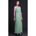 thumbnail image 3 of Bimba Floral Ladies Crew Neck Waist String Print Maxi Dress with Side Slits Summer Wear-XX-Large, 3 of 6