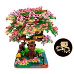 Sakura Tree Building Blocks with LED Light(2008pieces)Bonsai Tree Building Kit for Adults Tree House Building Set Toys Christmas Birthday for Girls