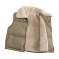 thumbnail image 2 of RXIRUCGD Children Thickened Down Cotton Jacket Lambskin( Army Green, Size:8-10 Years ), 2 of 3