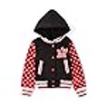 thumbnail image 3 of unik Girl Varsity Jacket with Polka Dot Sleeves (Small (5/6), Red), 3 of 4