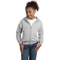 thumbnail image 3 of Hanes Comfortblend EcoSmart Kids` Full-Zip Hoodie Sweatshirt, M, Ash, 3 of 6