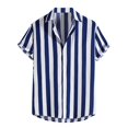 thumbnail image 4 of Birdeem Chemises pour Hommes Hommes Décontracté Mode Imprimé Col Rabattu Manches Longues Chemise Respirante Blouse Hauts Manches Courtes Col Rabattu Blouse Chemise, 4 of 9