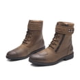 thumbnail image 4 of Breathable Motorcycle Boots for All Seasons - Unisex Motorcycle Cycling Shoes, brown,45, 4 of 11