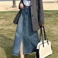 thumbnail image 3 of jovati Robe en Denim pour Femmes Décontractée Été Robe en Denim pour Femmes Printemps et Été Jupe à Poches Jupe Décontractée Mi-Longue, 3 of 6