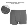 thumbnail image 4 of Men s Incontinence Panties Cotton Breathable Washable Reusable Men s Incontinence Panties Cotton Washable Cotton Panties Boxer Brief with Front Absorption Area Incontinence, Black, 4 of 7
