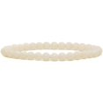thumbnail image 1 of Angelstones Bracelet Extensible Unisexe en Perles Rondes 6 mm en Pierre Précieuse Os Naturelle 6,5 Pouces, 1 of 2