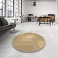 thumbnail image 4 of Ahgly Company Tapis de Zone Carré Lavable en Machine Jaune Orange, 5 Pieds Carré, 4 of 7