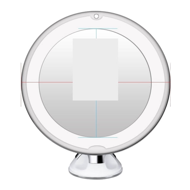 LED Light Makeup Mirror Lamp 10X Magnifier Battery Vanity Magnifying Glass Make Up Mini Bath Cosmetic Bathroom Smart Suction Cup ,Widely Use