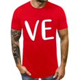 thumbnail image 4 of Hot Sale!! T-Shirts de la Saint-Valentin pour Femmes Imprimés Graphiques Mignons Léopard Cœur Amour T-Shirts Décontractés Manches Courtes Col Rond Rouge + Xxxxl, 4 of 7