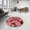 thumbnail image 4 of Ahgly Company Tapis d'Intérieur Ronds Transitionnels Lavables à la Machine, Corail Clair Rose, 8 Pieds Rond, 4 of 7