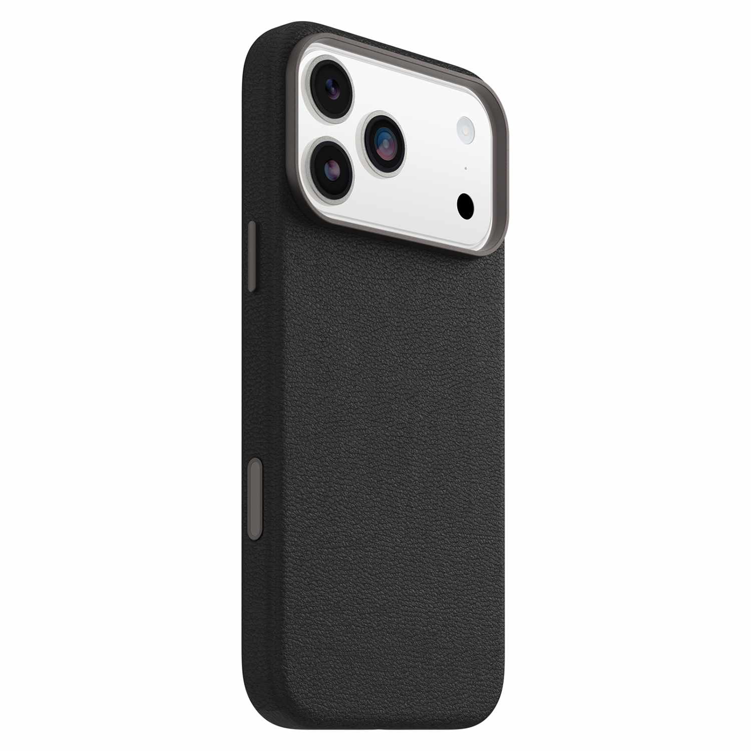 OtterBox Symmetry Cactus Leather MagSafe Case w/Camera Control Noir Ash (Black) for iPhone 17 Pro