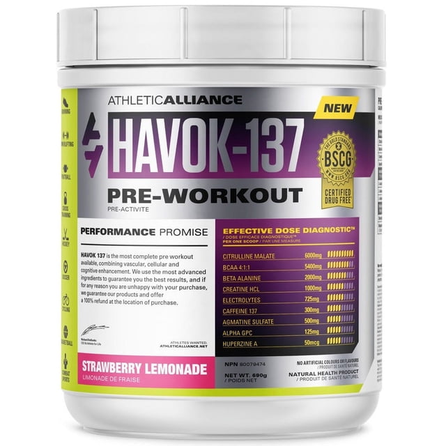 ATHLETIC ALLIANCE HAVOK-137 - Pre Workout (Strawberry Lemonade - 690 gr)