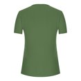 thumbnail image 5 of LSLJS Womens T Shirts Women's Fashion Casual Round Neck Pleated Solid Color Button Top Blouse, 5 of 5