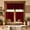 Wine, variant on Kitchen Curtains, TOUMENY Semi-Sheer Light Filtering Heat Insulating Curtains, 3 Piece Set Polyester Small Coffee Curtains for Basement Bedroom Balcony Window, Red
