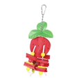 thumbnail image 1 of TISHITA Wood Hanging Bird Chewing Toy, Large Medium Parrot Cage Swing and Standing Toy Strawberry, 1 of 7