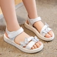 thumbnail image 2 of Kcodviy Children Shoes Summer Butterfly Size 5 Toddler Girl Sandals with Diamond Little Pool Slides for Kids Girl Soft Bottom Princess Toddler Size 6 Sandals, 2 of 9