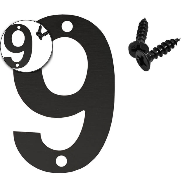Dvruxg Metal Door Numbers, Home Address Numbers, Metal Outdoor Mailbox Number, Address Letters, Modern Metal Numbers Letters for Homes, Apartments, Hotels, Garages, Farms (3.5 Inches)