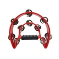 thumbnail image 1 of Tambourine Metal Half Moon Musical Instruments Double Metal Hand Held Instruments Percussion With Ergonomic Handle Grip Tambourines For Adults Tambourine Metal Hand Held Percussion, 1 of 3