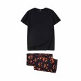 thumbnail image 3 of TIMIFIS Pyjamas d'Halloween pour la Famille pour Femmes/hommes Pyjamas des Fêtes d'Halloween Ensembles Assortis Tenue de Nuit 2 Pcs Combinaison Toile d'Araignée Fantômes Citrouille Squelette Haut et Pantalon Tenue Tenue d'Intérieur Hiver, 3 of 6