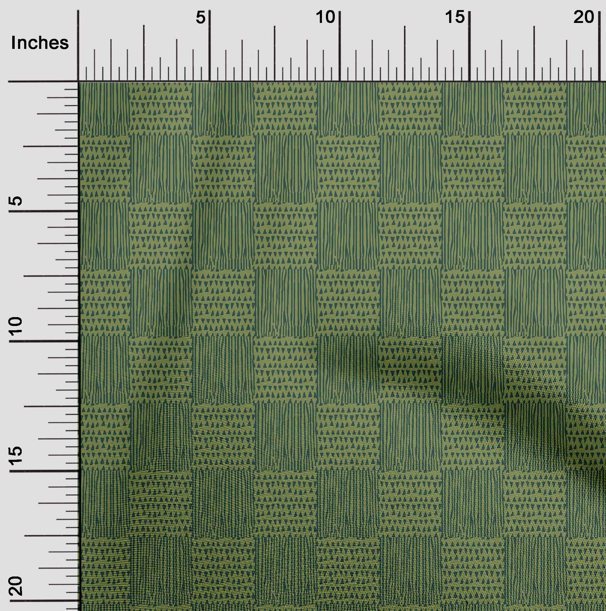 oneOone Cotton Poplin Fabric Geometric Block Print Fabric By The Yard 42 Inch Wide