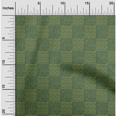 oneOone Organic Cotton Poplin Twill Fabric Geometric Block Print Fabric By Yard 42 Inch Wide