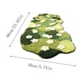 thumbnail image 1 of Flower Runner Rug Irregular Wavy, Tufted Area Rug Soft Green Floral Carpet Non for Bedroom Bedside Bathroom Home, 1 of 7