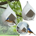 thumbnail image 2 of TIELUTT Outdoor Bird Feeder Spherical Design with Holes and Nesting Capabilities Bar Owl for outside Wooden Squirrel Birdhouse Camera Ceramic Birdhouse Sparrow, 2 of 6