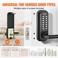 thumbnail image 3 of VEVOR Mechanical Keyless Entry Door Lock, 14 Digit Keypad, Water-proof Zinc Alloy, Embedded Outdoor Gate Door Locks Set with Keypad and Handle, Easy to Install, for Garden, Garage, Yard, Storage Shed, 3 of 9