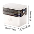 thumbnail image 3 of Sales Today Clearance! 3-Tier Storage Box Empty Family Emergencies First Aid Kit Container Portable Plastic Storage Organizer Multipurpose Box With Handle For Home Travel Deals of The Day Clearance!, 3 of 9