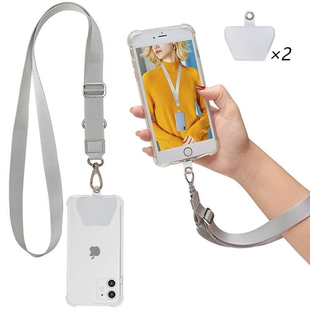 Phone Lanyard, Neck Strap and Wrist Tether Key Chain Holder Universal for Phone Case Anchor Fit All Smartphones