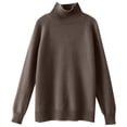 thumbnail image 4 of AherBiu Chandails pour Femmes Col Roulé Chandail Épais Chaud Tricoté Hiver Manches Longues Hauts de Chandail, 4 of 4