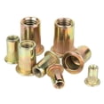 thumbnail image 3 of Yeacher 100PCS Rivet Nut Set M3/4/5/6/8/10/12 Zinc Plated Stainless Steel Flat Head Metric Rivet Nut Kit, 3 of 8