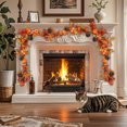 thumbnail image 4 of Dvkptbk Plastic Simulation Pumpkin Rattan Faux Pumpkin Rattan Halloween Pains Decoration Pinecone Maple Leaf Pumpkin Rattan Christmas Holiday Hanging Decoration, 4 of 6