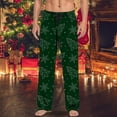 thumbnail image 2 of Kcodviy Pantalon Décontracté de Noël pour Homme Pantalon Parachute pour Homme Pyjama avec Cordon de Serrage Poches Pantalon Délavé pour Homme Pantalon de Noël, 2 of 4